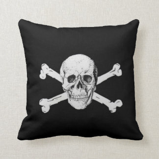 Pirate Skull and Crossbones Throw Pillow