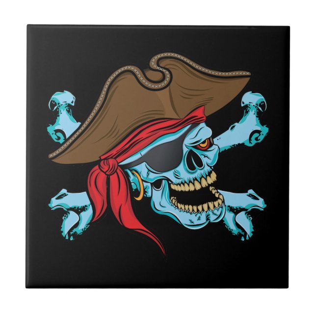 Pirate Skull and Crossbones Tile (Front)