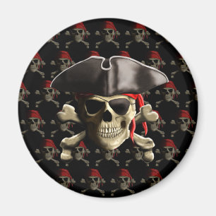 Pirate Skull And Hat Magnet
