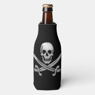 Pirate Skull and Sword Crossbones Bottle Cooler