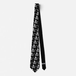 Pirate Skull and Swords, add text, Tie