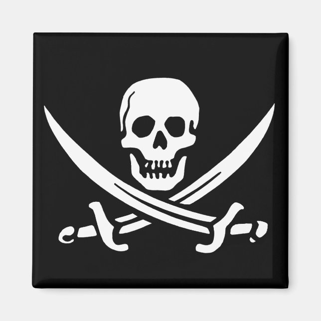 Pirate Skull and Swords Magnet (Front)