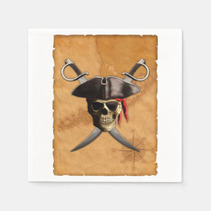 Pirate Skull And Swords Napkin