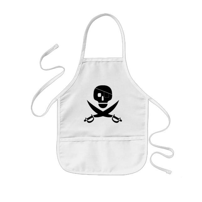 Pirate Skull Apron for Kids (Front)