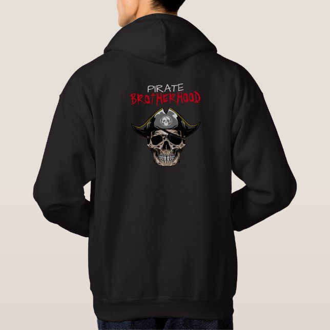 PIRATE SKULL BROTHERHOOD T-Shirt Hoodie (Back)
