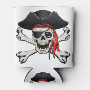 Pirate Skull Can Cooler