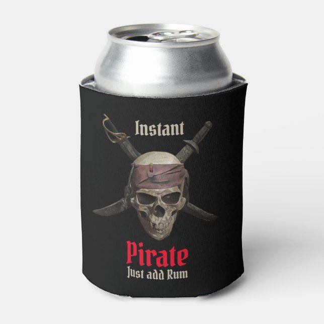 Pirate Skull  Can Cooler (Can Front)