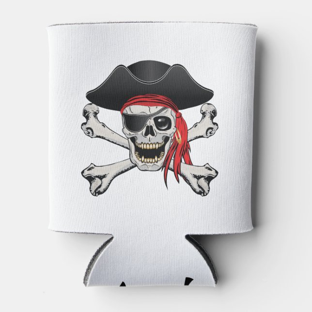 Pirate Skull Can Cooler (Front)