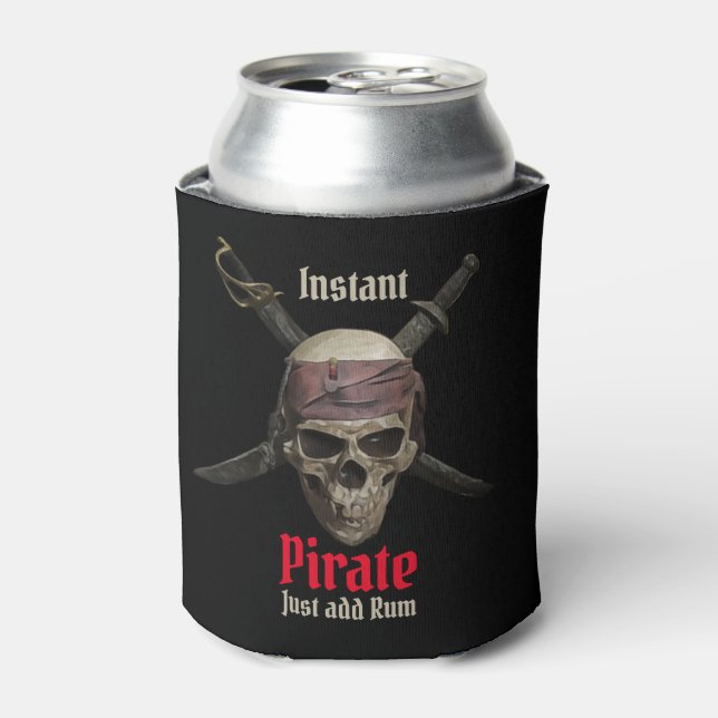 Pirate Skull  Can Cooler (Can Front)