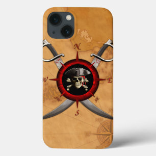 Pirate Skull Compass Rose iPhone 13 Case