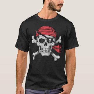 Pirate Skull Crossbones Halloween Costume Men Boy  T-Shirt