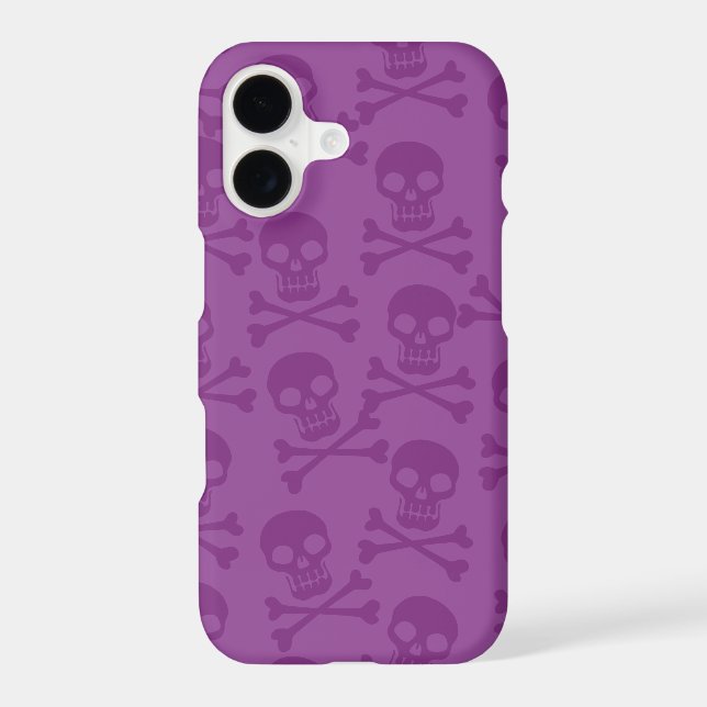 Pirate Skull Crossbones Pattern Purple (Back)
