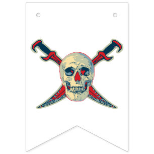 Pirate (Skull) - Custom Swallowtail Party Bunting Flags