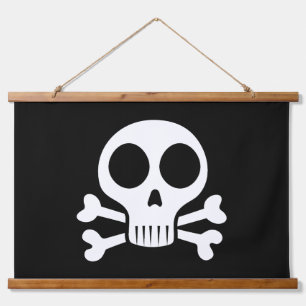 Pirate Skull Design Hanging Tapestry