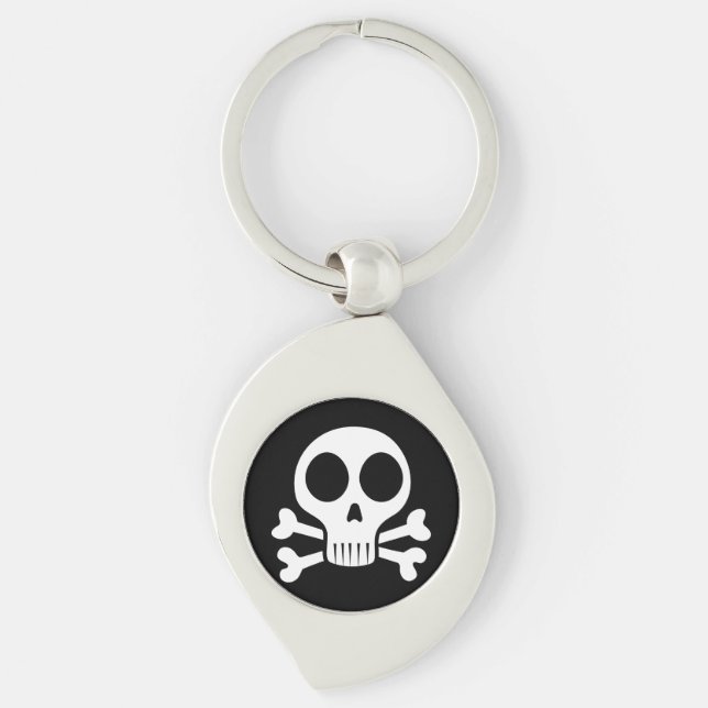 Pirate Skull Design Keychain (Front)
