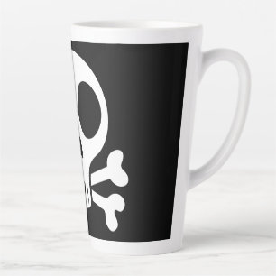 Pirate Skull Design Latte Mug