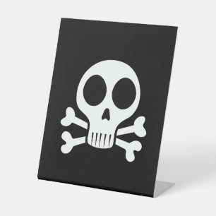 Pirate Skull Design Pedestal Sign