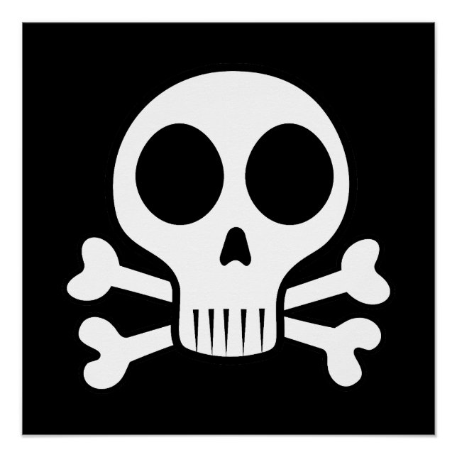 Pirate Skull Design Poster (Front)