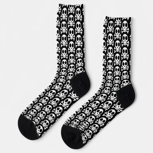 Pirate Skull Design Socks (Left)