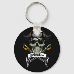Pirate Skull Ghost Sea Ship Keychain