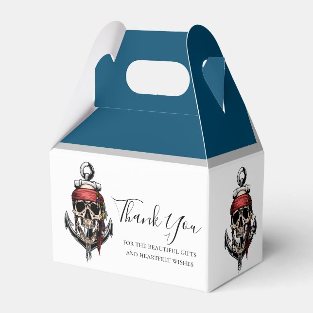 Pirate Skull Ghost Ship Favor Box (Front Side)