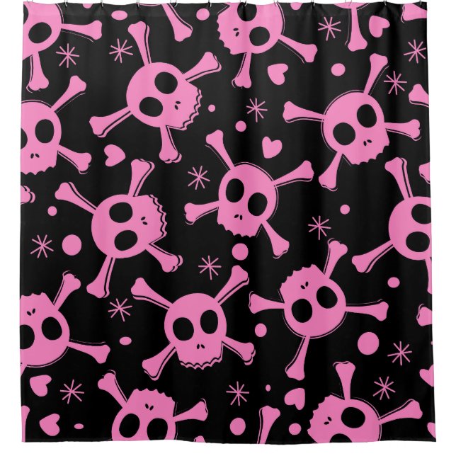 Pirate Skull: Girlish Hearts Pattern (Front)