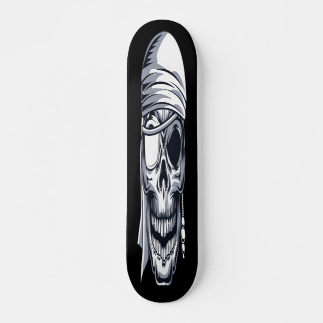 Pirate Skull Head Skateboard (Front)