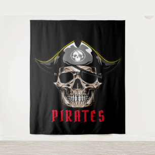 Pirate Skull  jolly roger Backdrop Tapestry