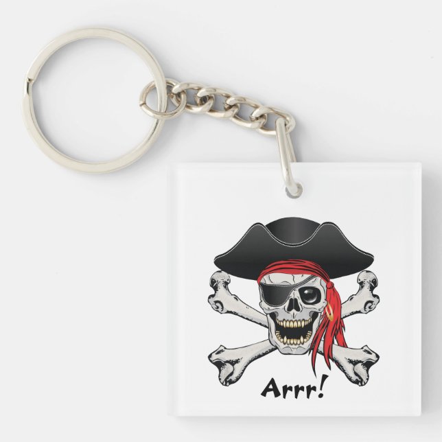 Pirate Skull Keychain (Front)