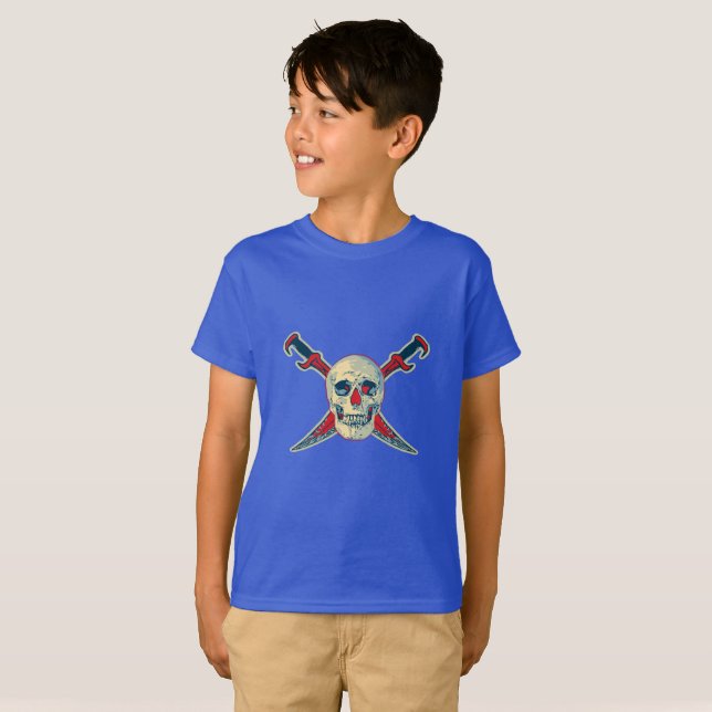 Pirate (Skull) - Kids' Basic T-Shirt (Front Full)