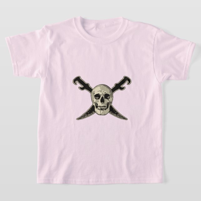 Pirate (Skull) - Kids' Basic T-Shirt (Laydown)