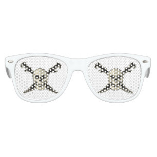 Pirate (Skull) - Kids Retro Party Shades, White Kids Sunglasses