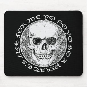 pirate skull mouse pad