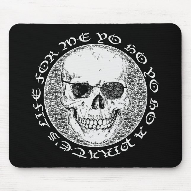pirate skull mouse pad (Front)