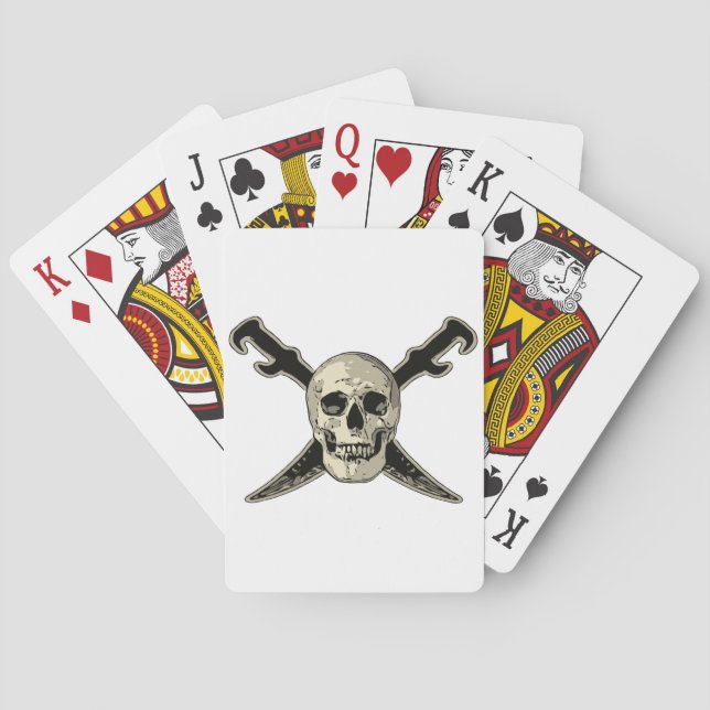 Pirate (Skull) - Playing Cards, Standard Index fac Playing Cards (Back)