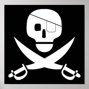 Pirate Skull Poster Print