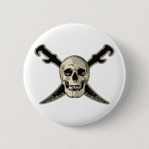 Pirate (Skull) - Standard, 2¼ Inch Round Button 2 Inch Round Button