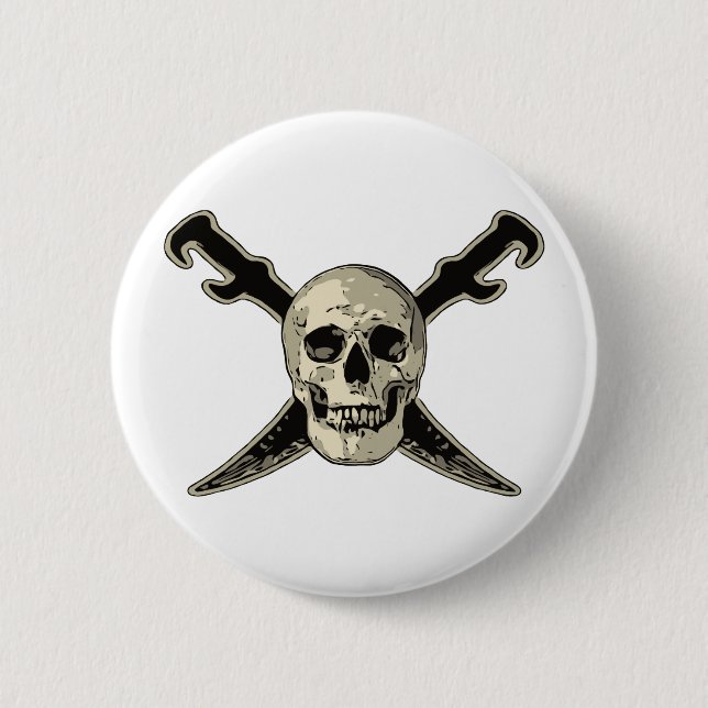 Pirate (Skull) - Standard, 2¼ Inch Round Button 2 Inch Round Button (Front)