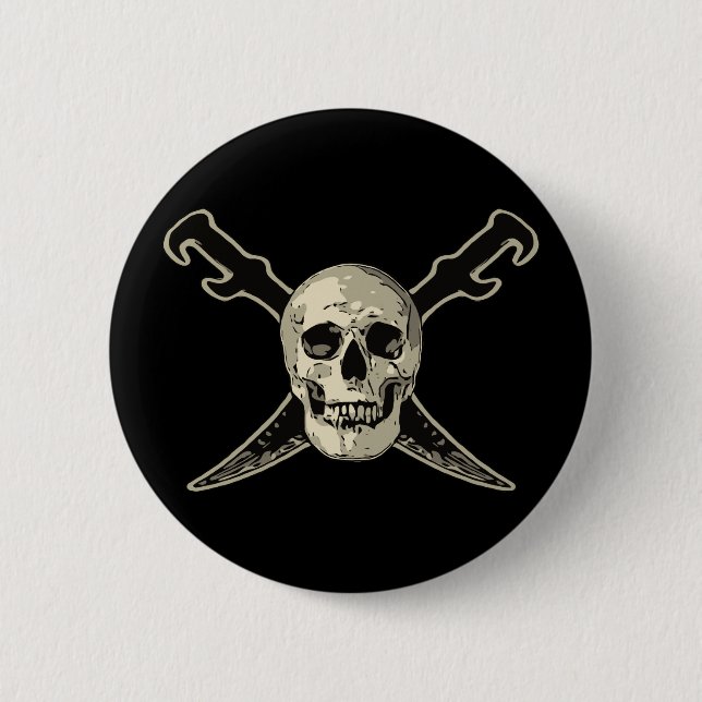 Pirate (Skull) - Standard, 2¼ Inch Round Button 2 Inch Round Button (Front)