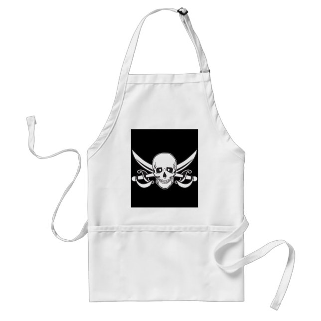 Pirate Skull Standard Apron (Front)