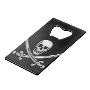 Pirate Skull & Sword Crossbones  Wallet Bottle Opener