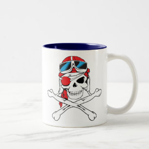 Pirate Skull Two-Tone Coffee Mug