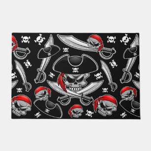 Pirate Skull with Crossed Sabres Doormat