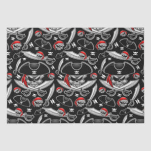 Pirate Skull with Crossed Sabres Tissue Paper