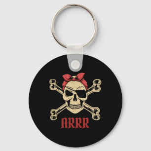 Pirate Skull With Eyepatch And Ndana Keychain