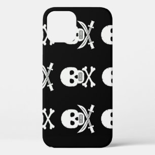 Pirate Skulls Crossbones Seamless Pattern iPhone 12 Case