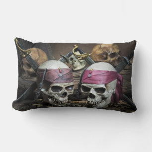 Pirate Skulls throw pillow