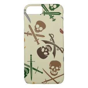 Pirate Skulls with Crossed Swords iPhone 8/7 Case