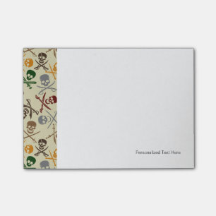 Pirate Skulls with Crossed Swords Post-it Notes