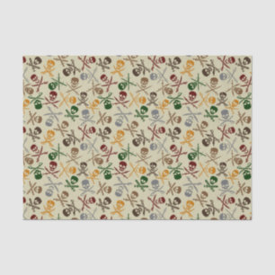 Pirate Skulls with Crossed Swords Tissue Paper